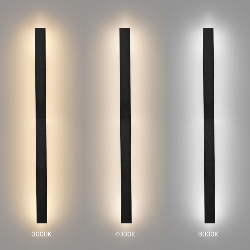 LED Уличный настенный светильник WOW LED/20W/230V 3000/4000/6000K 120 cm IP54 черный