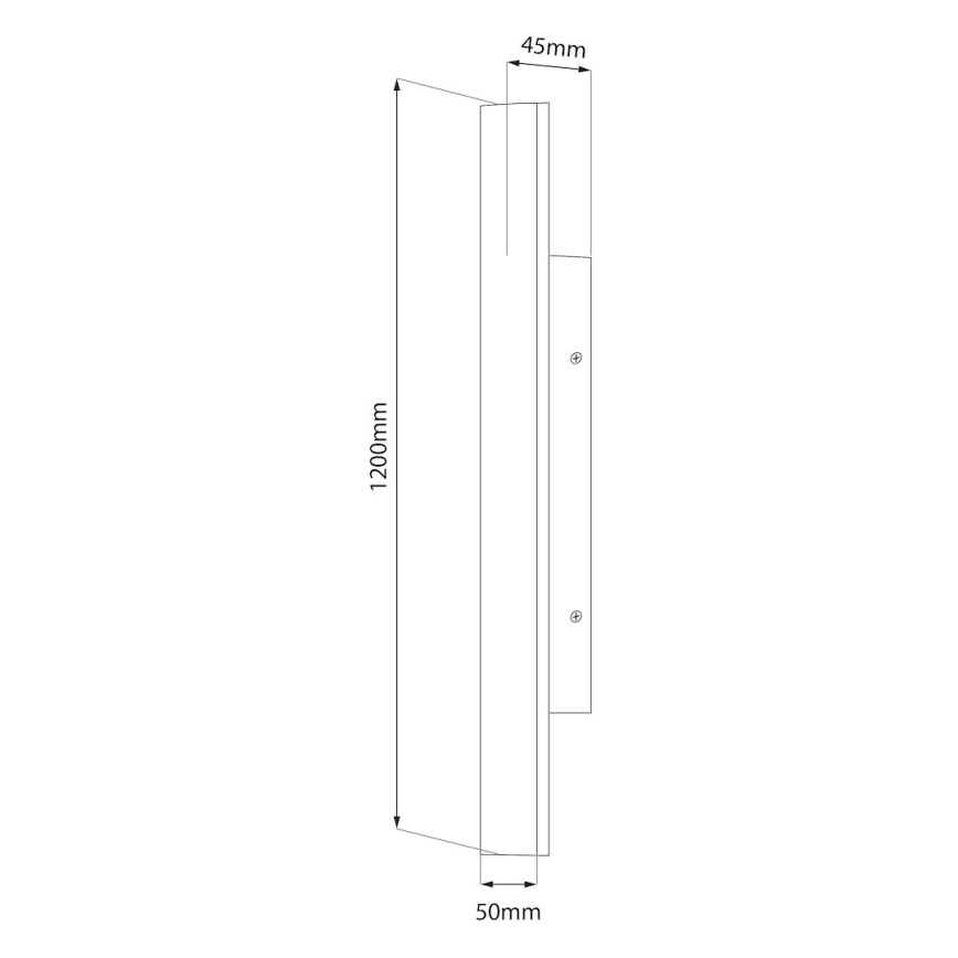 LED Уличный настенный светильник WOW LED/20W/230V 3000/4000/6000K 120 cm IP54 черный