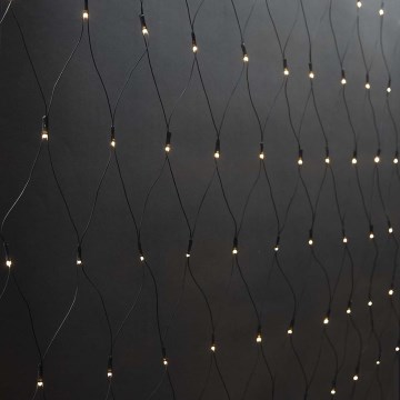 LED уличный рождественский занавес 160xLED/7 функций 5m IP44 тёплый белый