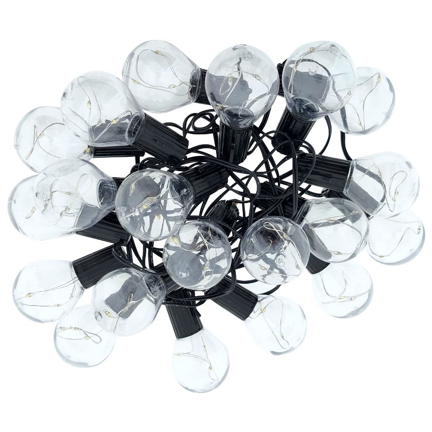 LED Уличная декоративная гирлянда 20xLED/0,075W/230V 5,8 m IP44 черная