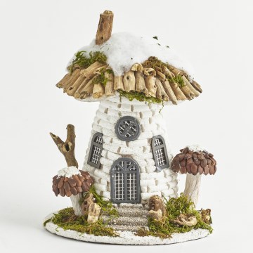 LED уличная рождественская декорация — домик, 4xLED/2xAA, IP44