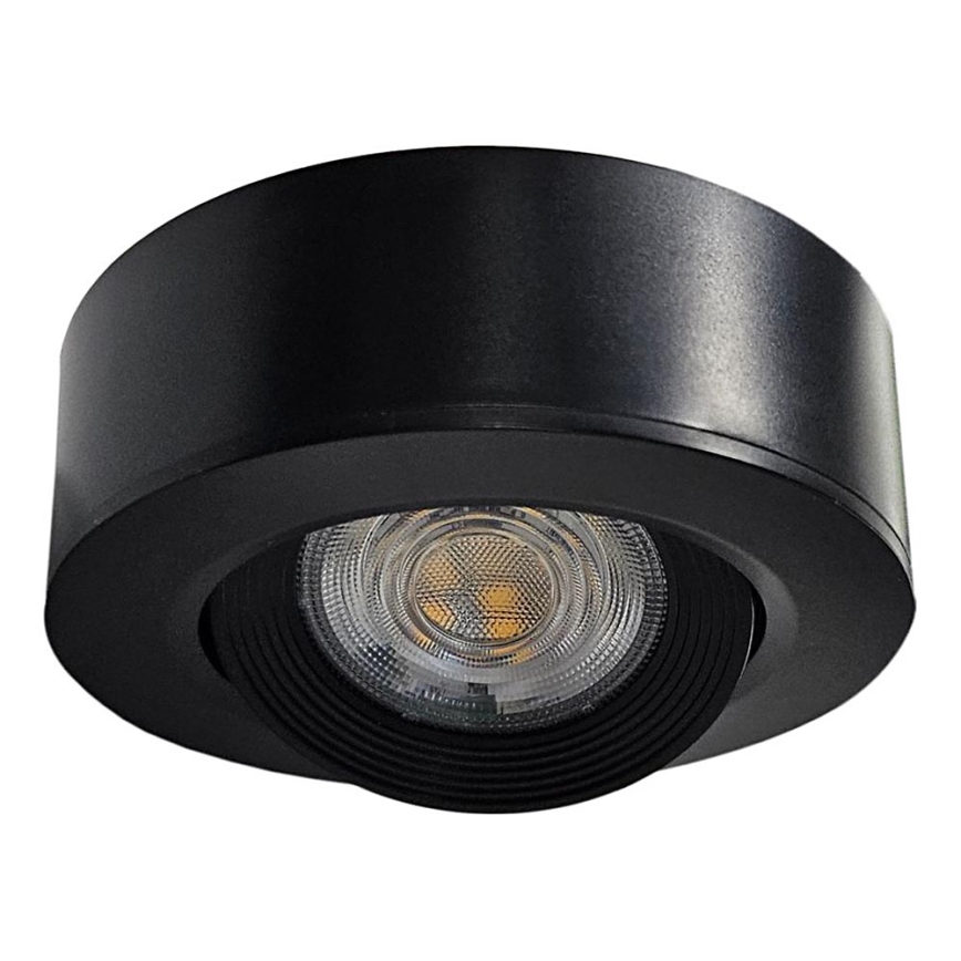 LED Вбудований/пристельовий точковий світильник 2в1 LED/5W/230V 4200K діаметр 9,3 см чорний