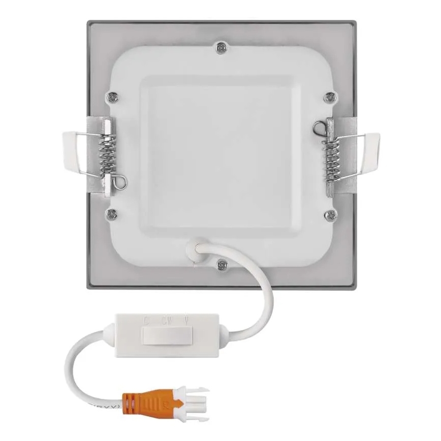 LED вбудований стельовий світильник NEXXO LED/7W/230V 3000/3500/4000K сріблястий 12x12 cm
