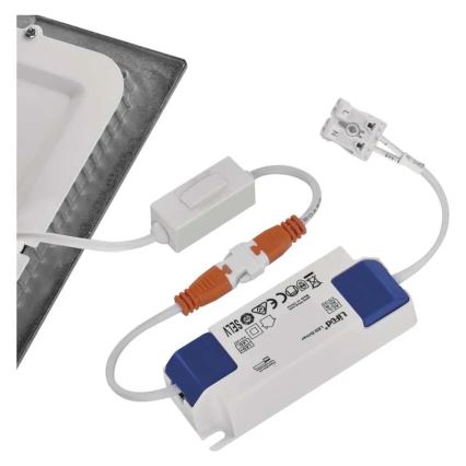 LED вбудований стельовий світильник NEXXO LED/7W/230V 3000/3500/4000K сріблястий 12x12 cm