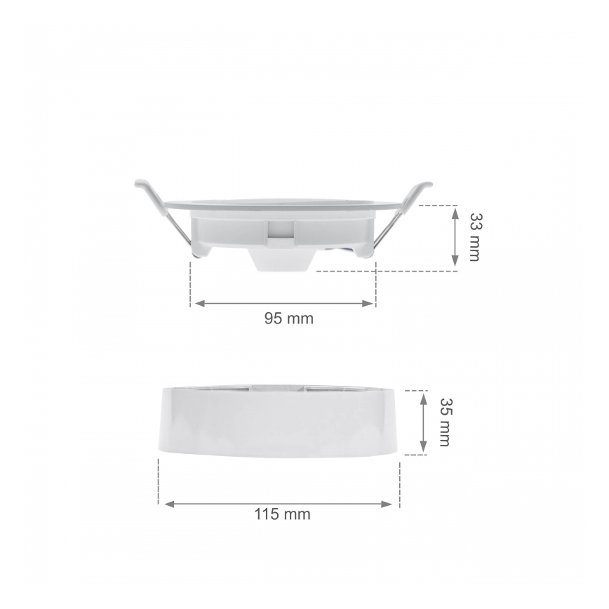 LED вбудований світильник ALGINE 2v1 LED/6W/230V 4000K білий