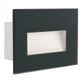 LED Вбудований світильник GLASI LED/3W/230V 3000K IP44 антрацит