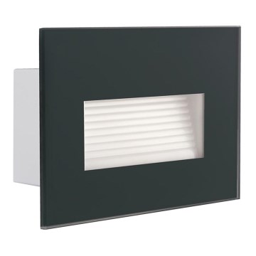 LED Вбудований світильник GLASI LED/3W/230V 4000K IP44 антрацит