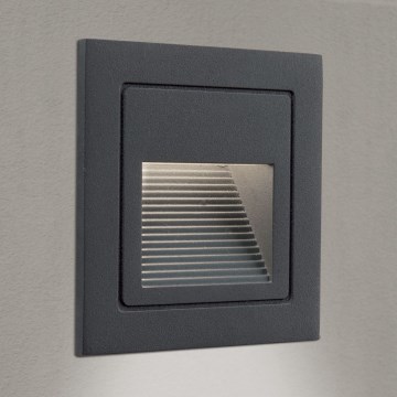 LED Вбудований світильник LORO LED/2W/230V IP65 антрацит