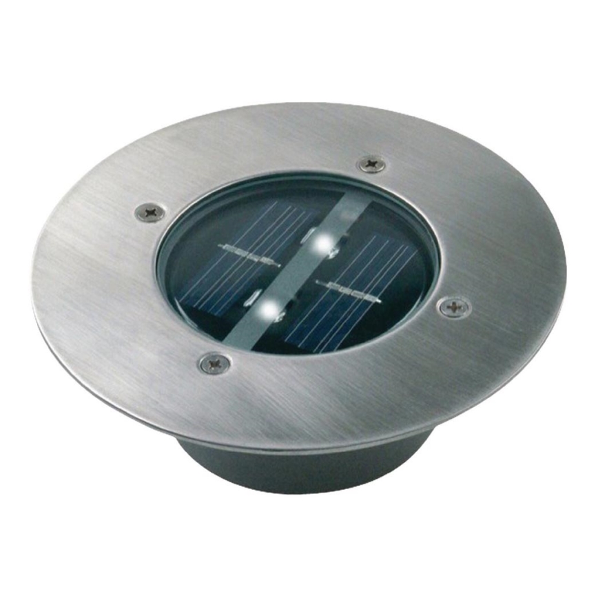 LED Вбудований світильник на сонячній батареї з датчиком LED/0,12W/2xAAA IP67 нержавіюча сталь кільце