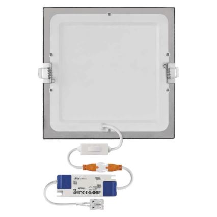 LED вбудований світильник NEXXO LED/18W/230V 3000/3500/4000K сріблястий 22,5x22,5 cm
