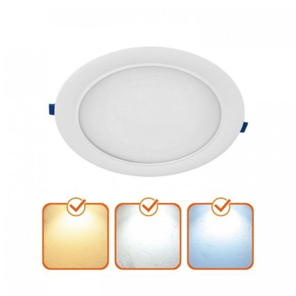 LED врізний світильник SIGARO LED/24W/230V 3000/4000/6500K діаметр 22 см білий