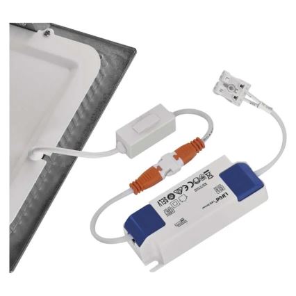 LED встраиваемый потолочный светильник NEXXO LED/18Вт/230В 3000/3500/4000K серебристый 22,5x22,5 см