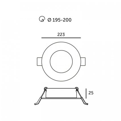 LED встраиваемый потолочный светильник SIGARO LED/24W/230V 3000/4000/6500K диаметр 22 см белый
