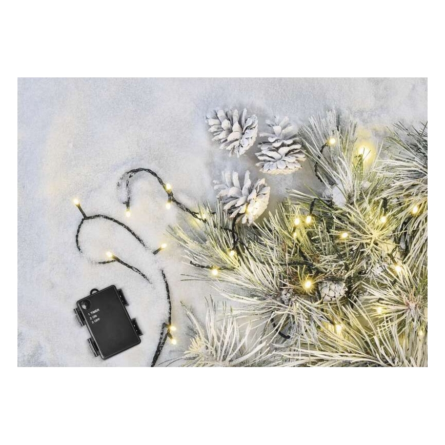 LED вулична гірлянда 120xLED/3xAA 8,9m IP44 тепле біле світло