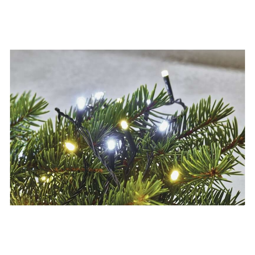 LED-вулична гірлянда 80 LED / 2 режими, 13 м, IP44, тепле/холодне біле світло
