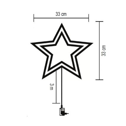 LED Вуличне різдвяне оздоблення вікон 35xLED/230V IP44 теплий білий/зірка
