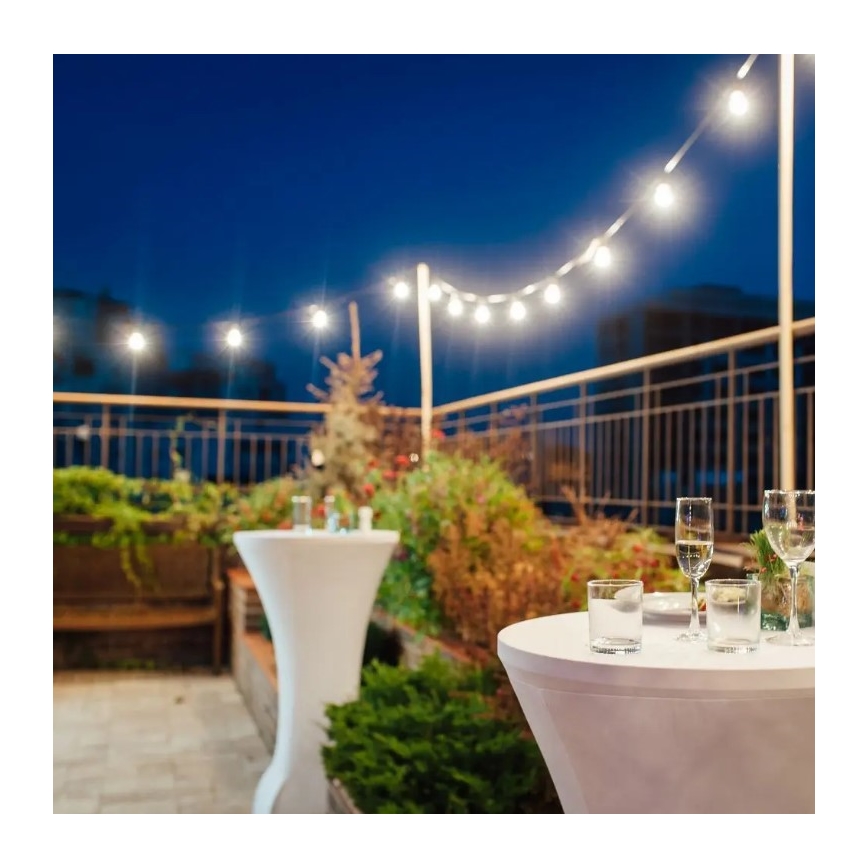 Світлодіодний вуличний гірлянд STRING 5м 10xLED/0,5Вт/230В IP44 3000К