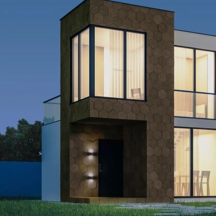 LED Вуличний настінний світильник 3xLED/6W/230V IP54 4000K чорний