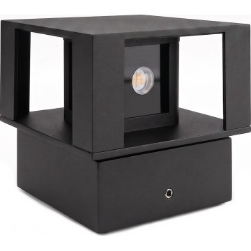 LED вуличний настінний світильник LED/12Вт/230В IP54 чорний