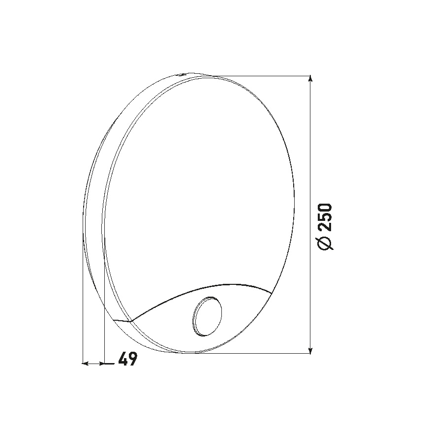 LED Вуличний настінний світильник з датчиком HIBIS LED/15W/230V IP44