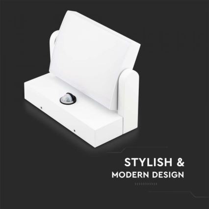LED Вуличний настінний світильник з датчиком LED/17W/230V 4000K IP65 білий