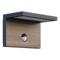 LED Вуличний настінний світильник з датчиком NATURA LED/12W/230V 4000K IP54 коричневий/антрацит