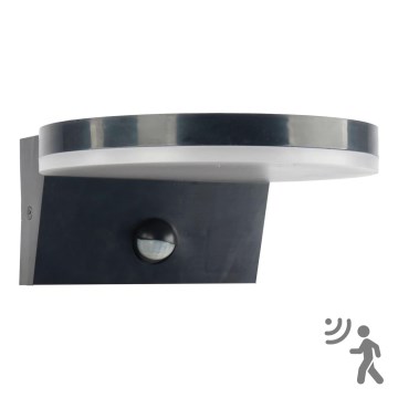 LED Вуличний настінний світильник з датчиком TESA LED/10W/230V IP54 чорний