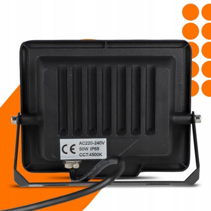 LED вуличний прожектор LED/50W/230V 4500K IP65 чорний