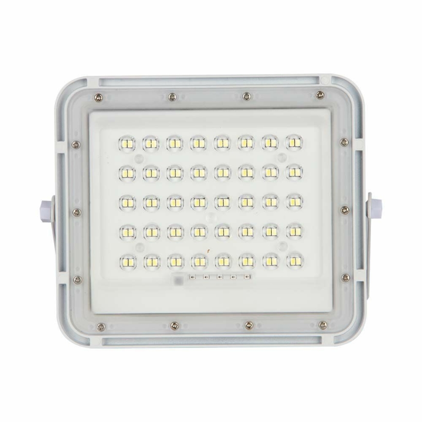 LED Вуличний з регулюванням яскравості прожектор на сонячній батареї LED/10W/3,2V IP65 4000K 6000 mAh білий + пульт дистанційного керування