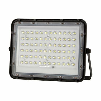 LED Вуличний з регулюванням яскравості прожектор на сонячній батареї LED/15W/3,2V IP65 4000K 12000 mAh чорний + пульт дистанційного керування