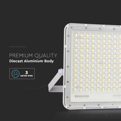 LED Вуличний прожектор на сонячній батареї LED/30W/3,2V 4000K білий IP65 + пульт дистанційного керування