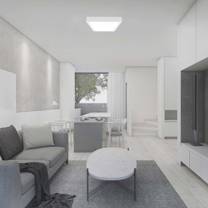 LED Зовнішній стельовий світильник з датчиком LED/18W/230V 4000K IP44 білий