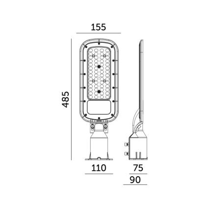 LED вуличний світильник BRELUXO LED/100W/230V 4000K IP65