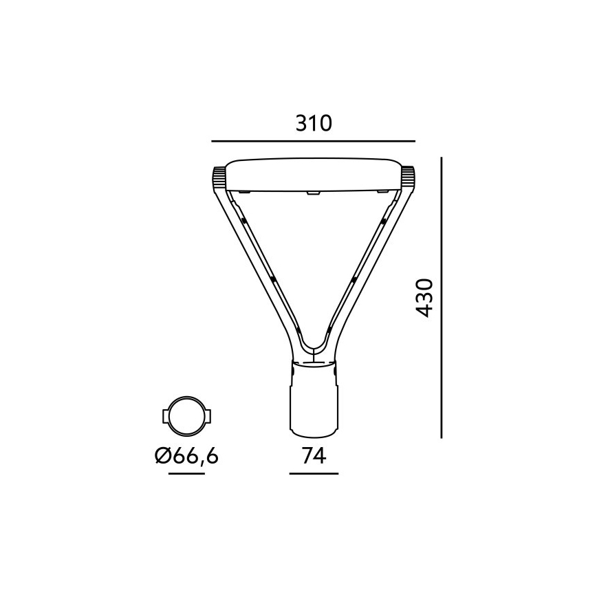 LED вуличний світильник NEXPARK LED/30/40/60W/230V 3000/4000/6500K IP66