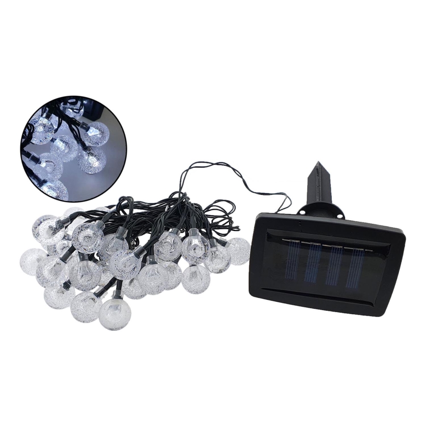 LED Вулична гірлянда на сонячній батареї 30xLED/1,2V 6,5 м IP44