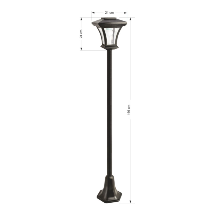 LED Вулична лампа на сонячній батареї LED/1,2V IP44 чорний