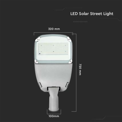 LED Вулична лампа з регулюванням яскравості на сонячній батареї SAMSUNG CHIP LED/50W/6,4V 6000K IP65 30000 mAh + пульт дистанційного керування