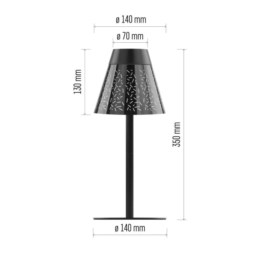 LED Вулична настільна акумуляторна лампа з регулюванням яскравості LED/4,2W/5V 2200mAh IP44