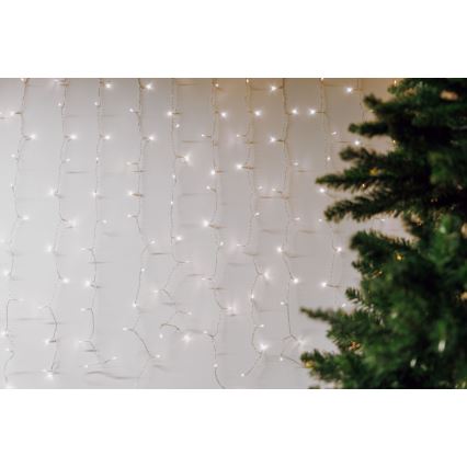 LED Вулична різдвяна гірлянда-штора CURTAIN 480xLED/8,4W/230V 3x3 м IP44 холодний білий