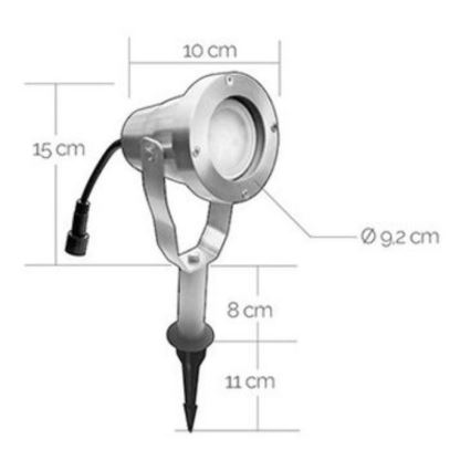 Світильник LED для вулиці EASY CONNECT 1xGU10/4W/230V IP67 матовий хром