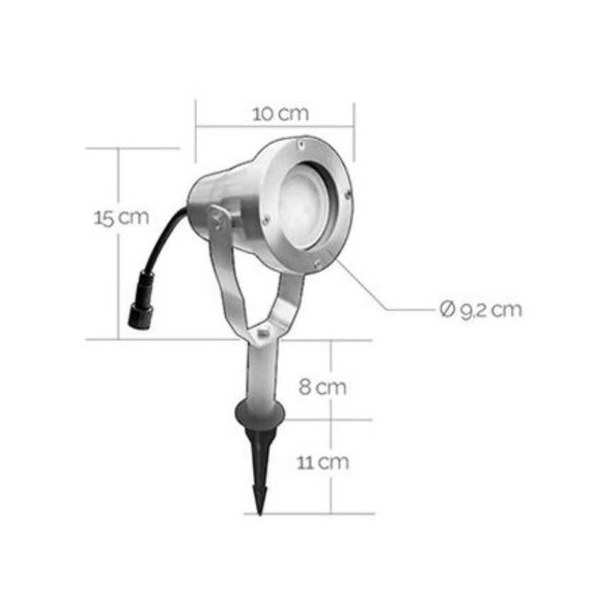 Світильник LED для вулиці EASY CONNECT 1xGU10/4W/230V IP67 матовий хром