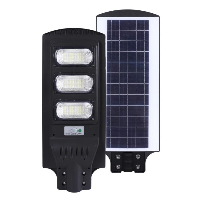 LED Вуличний ліхтар з датчиком руху і освітленості з регулюванням яскравості на сонячній батареї URBI LED/8W/3,2V 6500K IP54 10000 mAh + пульт дистанційного керування