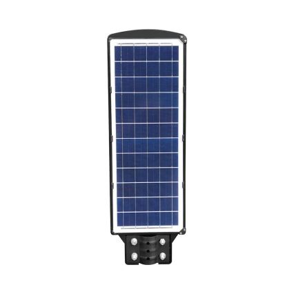 LED Вуличний ліхтар з датчиком руху і освітленості з регулюванням яскравості на сонячній батареї LED/12W/3,2V 6000K IP65 10000 mAh чорний + пульт дистанційного керування