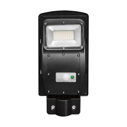 LED Вуличний ліхтар з датчиком руху і освітленості з регулюванням яскравості на сонячній батареї LED/6W/3,2V 6000K IP65 5000 mAh чорний + пульт дистанційного керування
