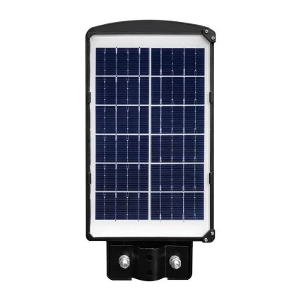 LED Вуличний ліхтар з датчиком руху і освітленості з регулюванням яскравості на сонячній батареї LED/6W/3,2V 6000K IP65 5000 mAh чорний + пульт дистанційного керування