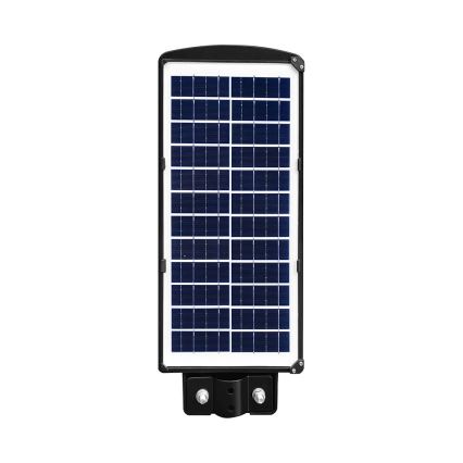 LED Вуличний ліхтар з датчиком руху і освітленості з регулюванням яскравості на сонячній батареї LED/8W/3,2V 6000K IP65 9000 mAh чорний + пульт дистанційного керування