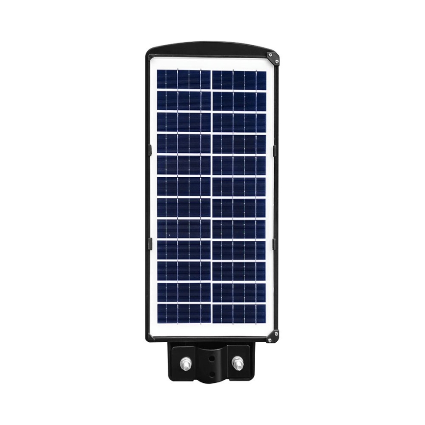 LED Вуличний ліхтар з датчиком руху і освітленості з регулюванням яскравості на сонячній батареї LED/8W/3,2V 6000K IP65 9000 mAh чорний + пульт дистанційного керування