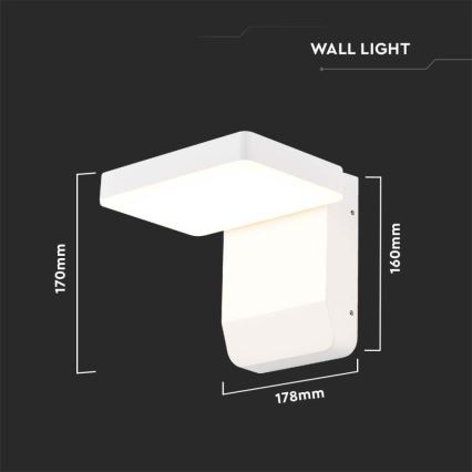 LED Вуличний настінний гнучкий світильник LED/17W/230V IP65 3000K білий