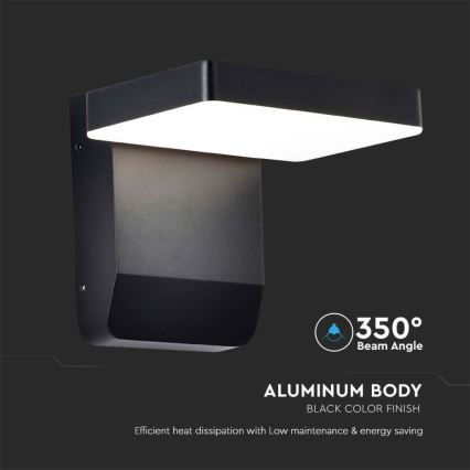 LED Вуличний настінний гнучкий світильник LED/17W/230V IP65 3000K чорний