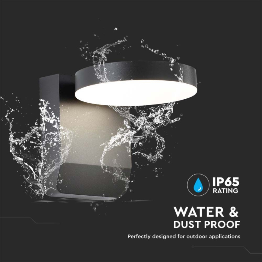 LED Вуличний настінний гнучкий світильник LED/17W/230V IP65 4000K чорний